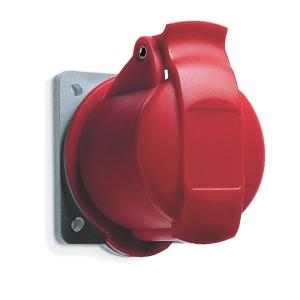 Amphenol Wall Socket 16A CEE 416-6 IP44 Panel Red