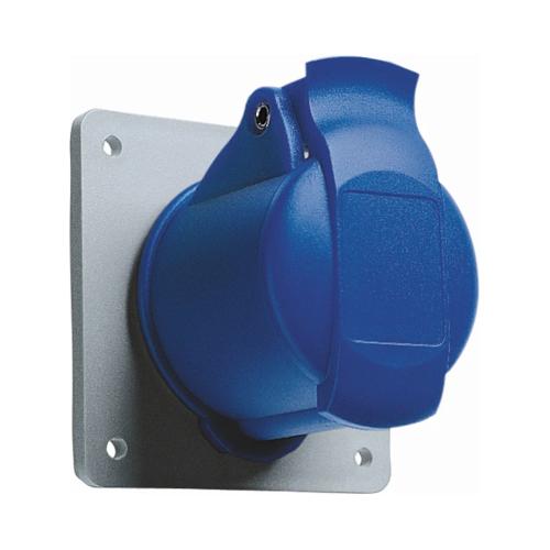 Amphenol Vægstikkontakt 16A CEE 216-6 IP44 Panel Blå