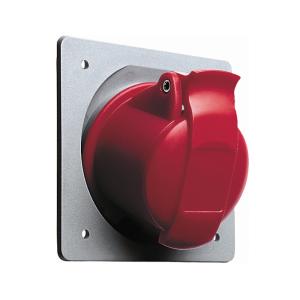 Amphenol Wall Socket 16A 400V CEE 316-6 IP44 Panel Red