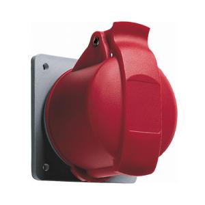 Amphenol Wall Socket 16A 400V CEE 416-6 IP44 Panel Red