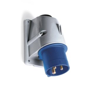 Amphenol Wall Socket 32A CEE 232-6 IP44 UTV Angled Blue