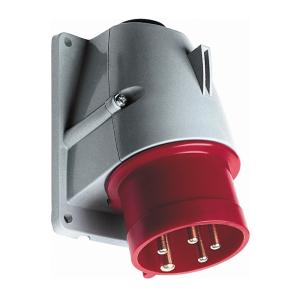 Amphenol Vægstik 32A CEE 332-6 400V IP44 UTV Rød