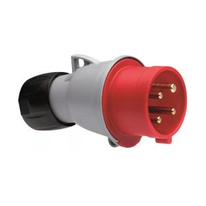 Amphenol Plug 16A 4-Pole IP44 Red