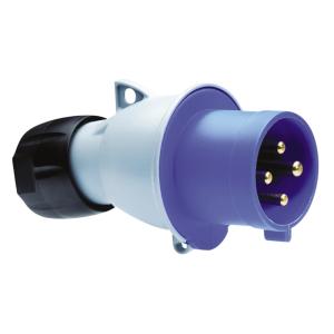 Amphenol Plug 32A 4-Pole 200-250V IP44 Blue