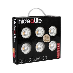 Downlight Optic S Quick ISO 4,5W 220-240V 2700K IP44 Vit 6st Hide-a-Lite