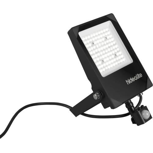 Spotlight Scout G2 S PIR Asymmetrisk 80°x150° 50W 220-240V 7100lm 4000K IP66 Sort HideaLite