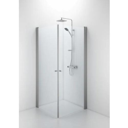 Contura Shower, Space Duschdörr Rak, Knopp, 1850x783mm, Silver, Glas Transparent