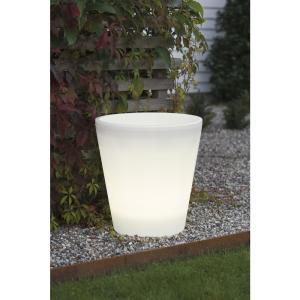 Assisi Flowerpot Small LED Plastic, Transform, 2.4W, 12V, White, Konstsmide
