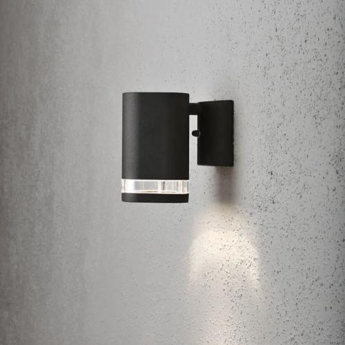 Modena Wall Light Down GU10 230-240V IP44 Black Transparent Konstsmide