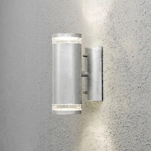 Modena Væglampe Up/Down GU10 230-240V IP44 24cm Galvaniseret Transparent Konstsmide