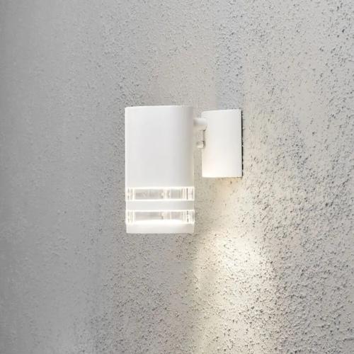 Modena Wall Light Down GU10 230-240V IP44 15.5cm White Transparent Konstsmide