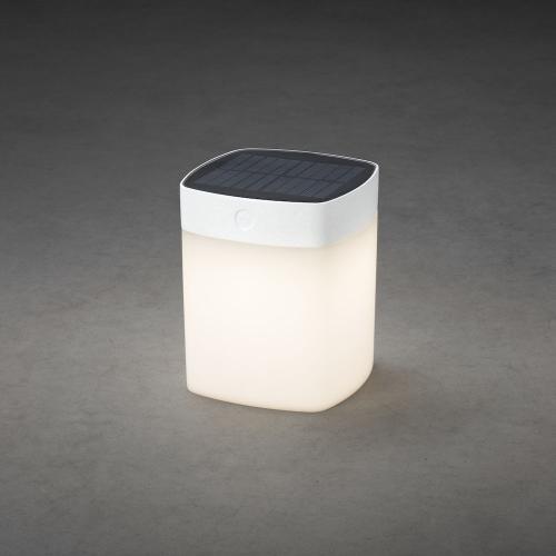Assisi Cylinder Solcell Kvadrat LED 1W, Vit, Konstsmide