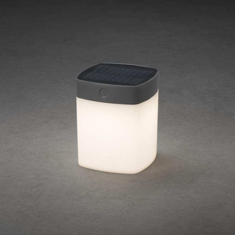 Assisi Cylinder Solcelle LED 3,7V IP44 Grå Konstsmide