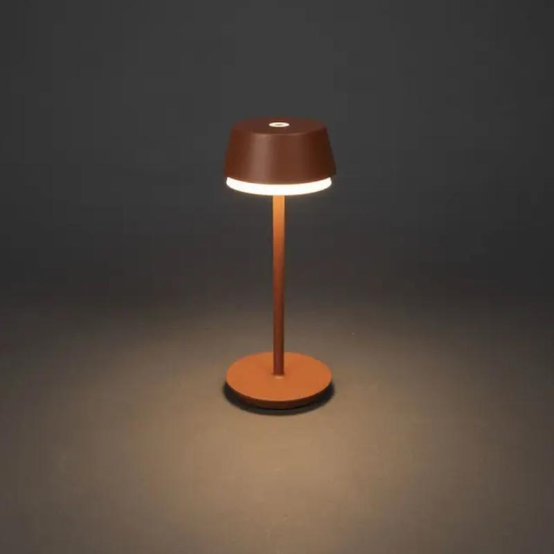 Bordlampe Lyon USB 3,7V IP54 Teracotta Konstsmide