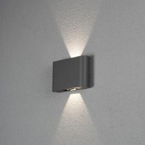 Chieri Wall Light 2x6W LED Grey, Konstsmide