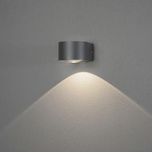Gela Væglampe Down Mgray LED, Konstsmide