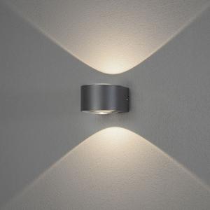 Gela Wall Light Up/Down Mgray LED, Konstsmide