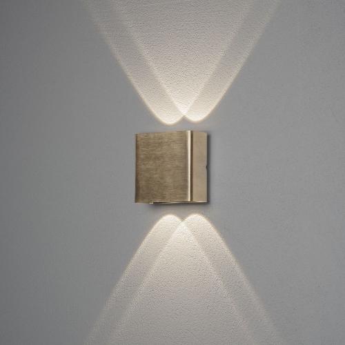 Chieri Vägglykta LED 2x2W 230V IP54 Mässing Konstsmide