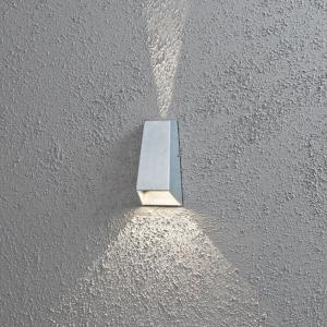 Imola Væglampe, 2x3W LED, Grå, IP54, Konstsmide