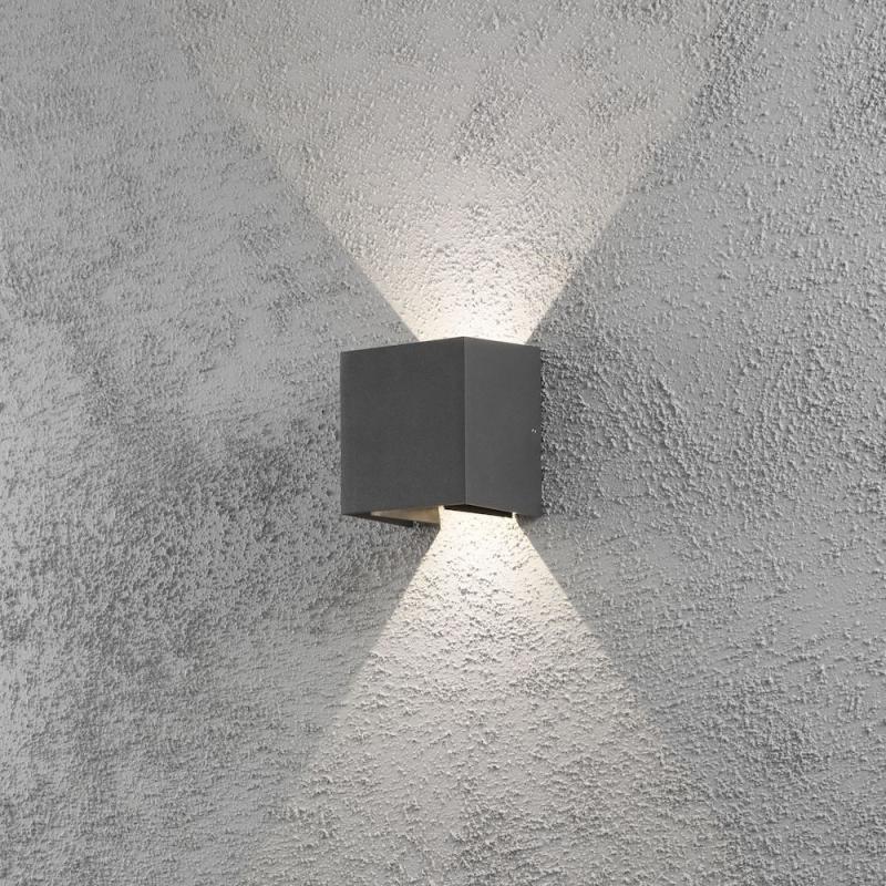 Cremona Væglampe LED 2x3W 230-240V Mørkegrå Konstsmide