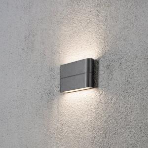 Chieri Wall Light 2x6W LED, Dark Grey, IP54, Konstsmide