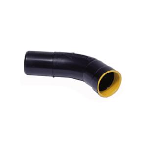 Pipe Bend 45° Polypropylene Plastic Black CDS