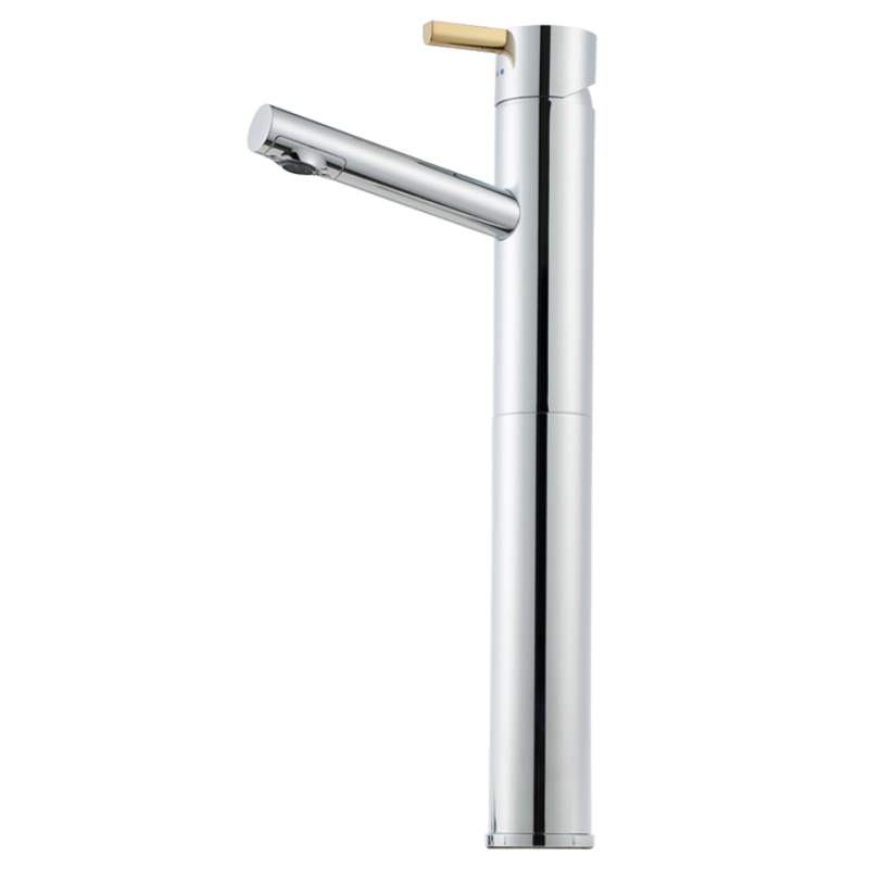 Mora Rexx B5 Tvättställsblandare Förhöjd Fot Krom/Guld 707161.0065