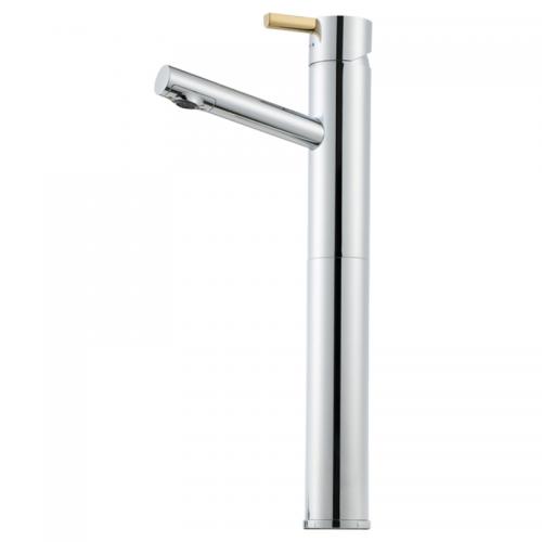 Mora Rexx B5 Tvättställsblandare Förhöjd Fot Krom/Guld 707161.0065