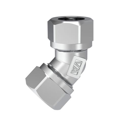 Vinkelkobling CU 15mmx45° Forkromet Vatette