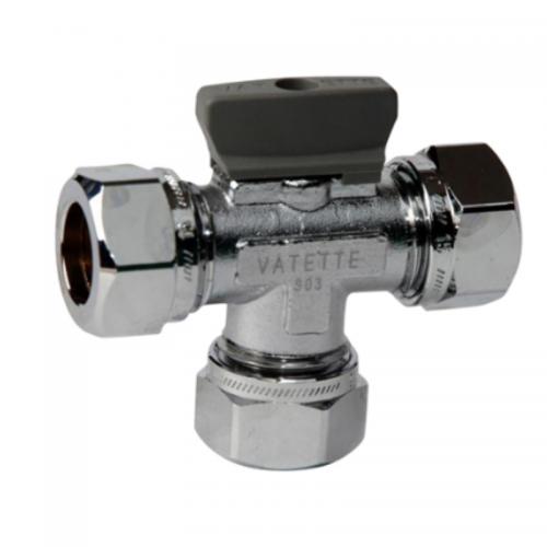 T-Ventil Vatette 22 Med Vred