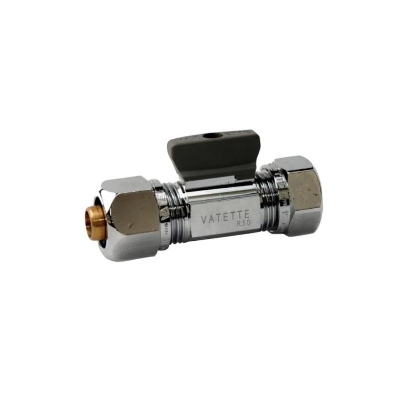 Kugleventil VA2130 16xCU10 Lige Forkromet Vatette