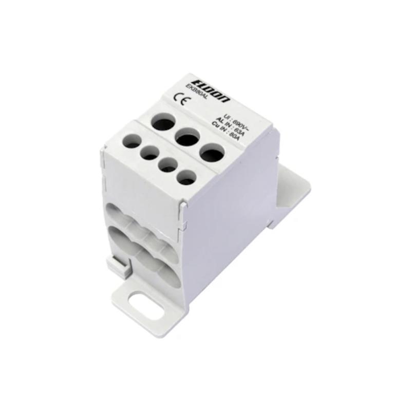 Fordelingsblok Til Kobber/Aluminium Kabel 80/63A Eldon Installation