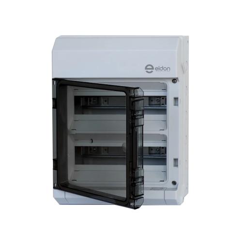 Standardskab 2x12 Moduler IP65 Grå Eldon Installation