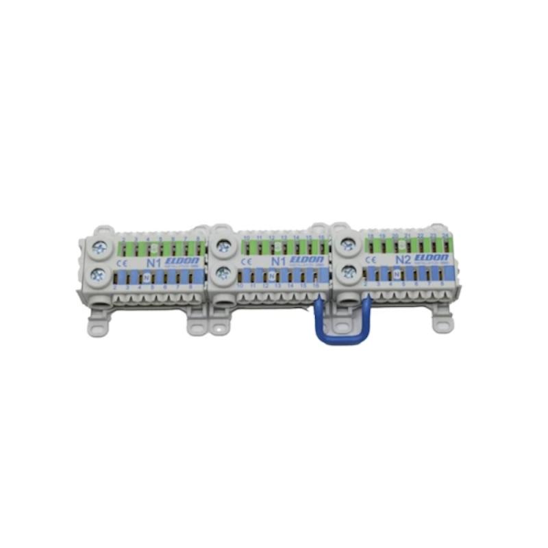 Hurtigklemmer 3 Blok PE/N 450VAC 76A IP20 Eldon Installation