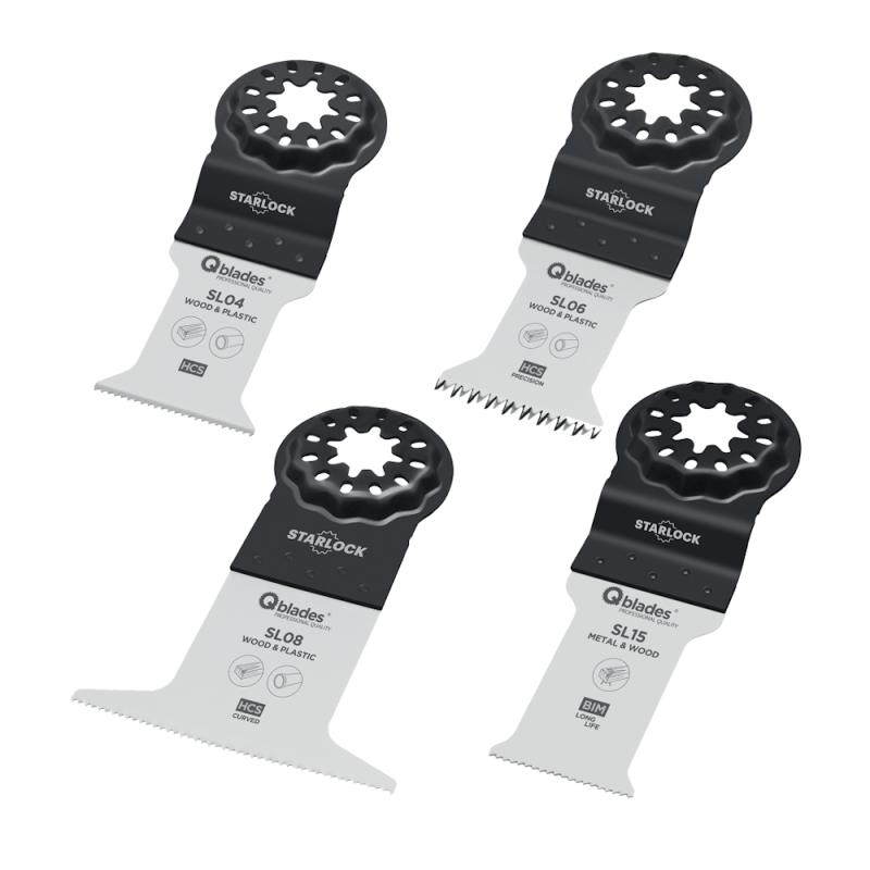 Multisaw Blade Set Wood/Metal SL92 4pcs Qblades