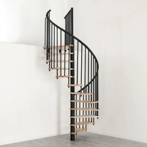 Spiraltrappa, Euro Design, Bok-Svart, 1400mm, Byggera