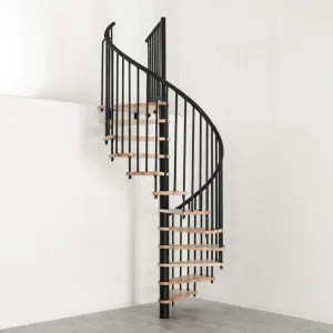 Spiraltrappa, Euro Design, Bok-Svart, 1400mm, Byggera