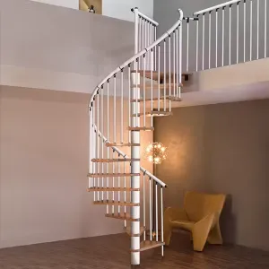 Spiraltrappa, Euro Design, Ek-Vit, 1200mm, Byggera