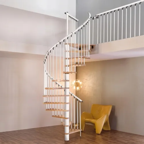 Spiraltrappa, Euro Design, Ek-Vit, 1600mm, Byggera
