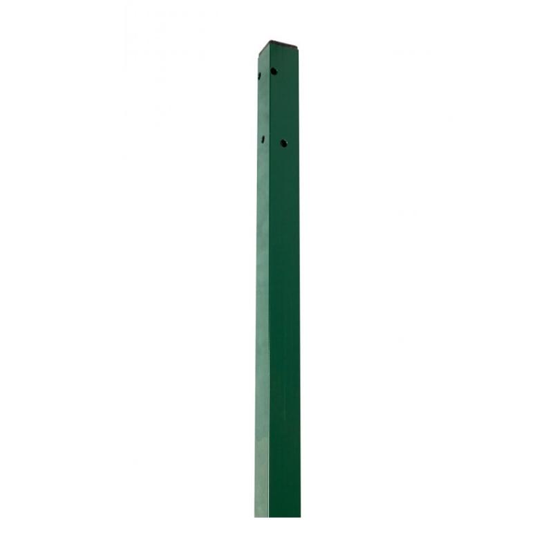 Ändstolpe 40x40x1000mm Komplett Mörkgrön Häggroth Stängsel