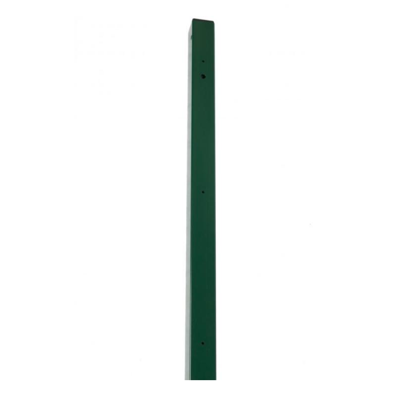 Ändstolpe 40x40x1200mm Komplett Mörkgrön Häggroth Stängsel
