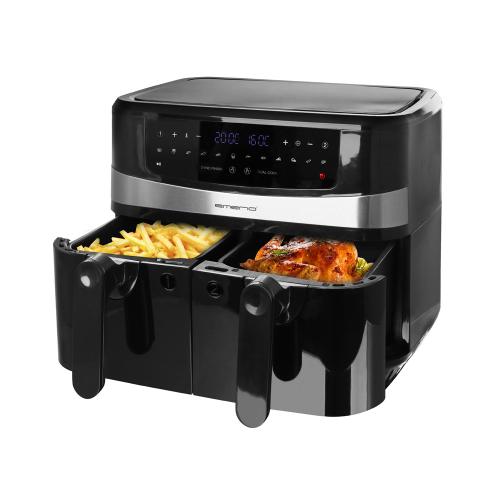 Digital Varmluftfrituregryde 2400W 9L Sort Emerio
