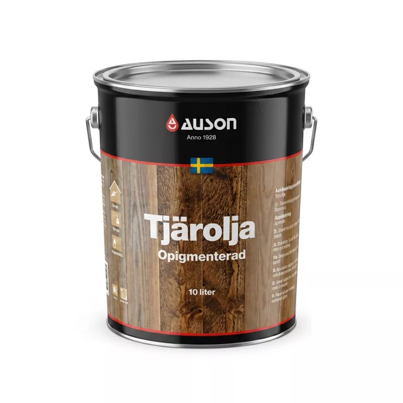 Auson Tjärolja 10 Liter – Äkta Trätjära & Balsamterpentin för Altan och Bryggor