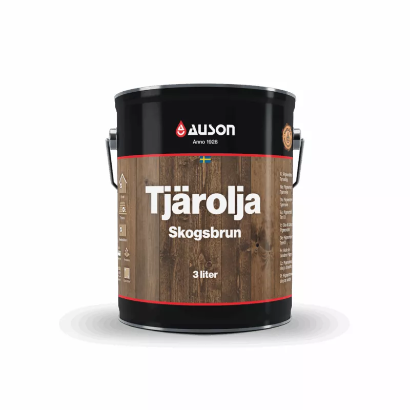 Auson Tjärolja Pigmenterad Skogsbrun Matt 3 Liter