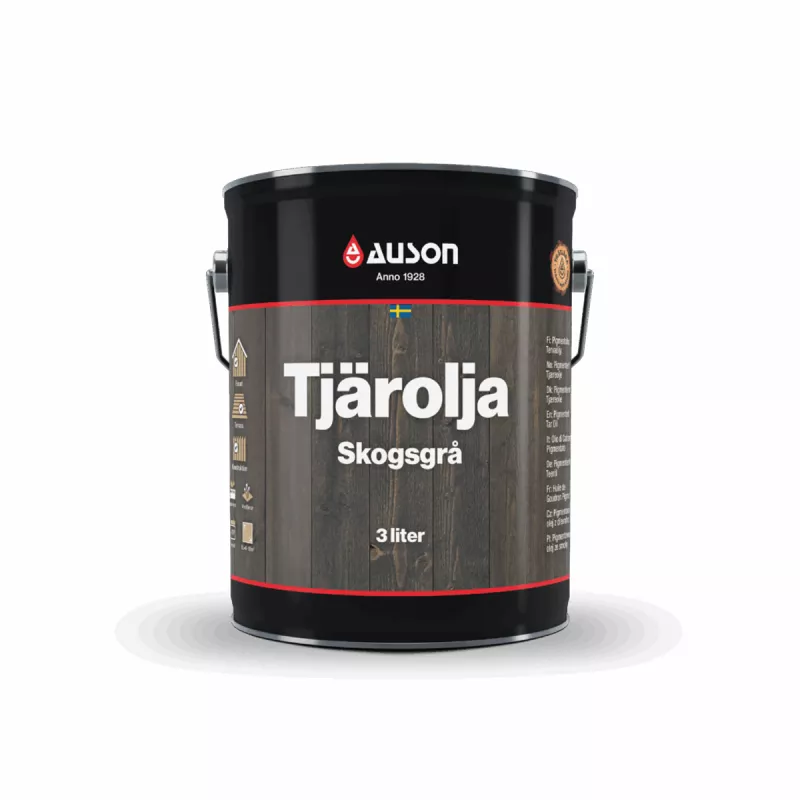 Auson Tjärolja Pigmenterad Skogsgrå Matt 3 Liter