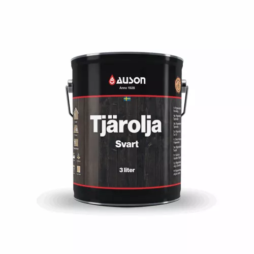 Auson Tjärolja Pigmenterad Svart Matt 3 Liter