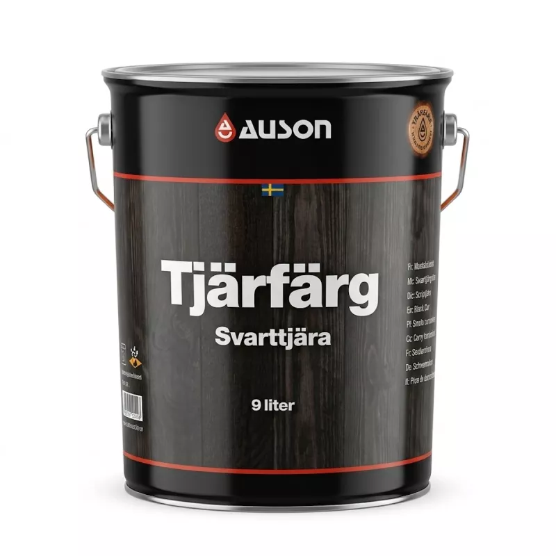 Trätjära Pigment 9 Liter Svart Auson