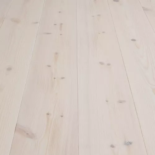 Solid Pine Wood Flooring Modern White Economy, Baseco