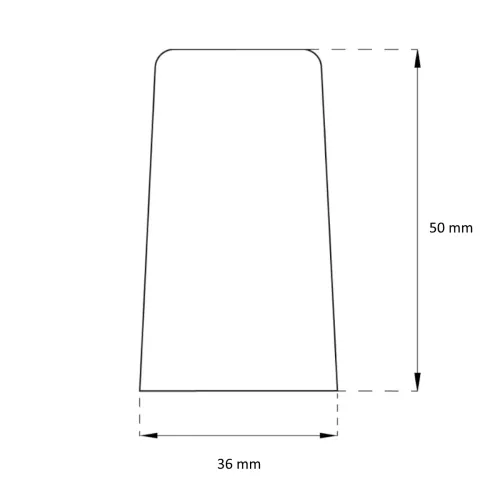 Dørstopper 50mm Gummi Grå 5stk Bårebo 821043