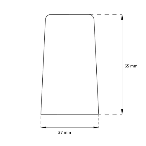 Door Stopper 65mm Rubber Grey 5pcs Bårebo 821039